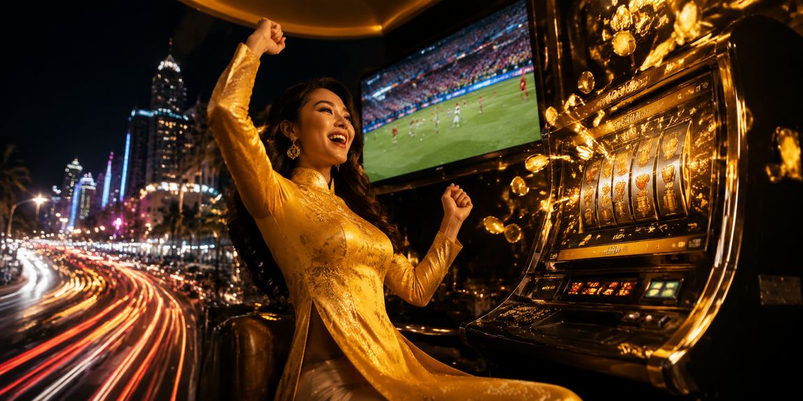 Người chơi tại Đà Nẵng trải nghiệm slot game trực tuyến trong trang phục truyền thống áo dài