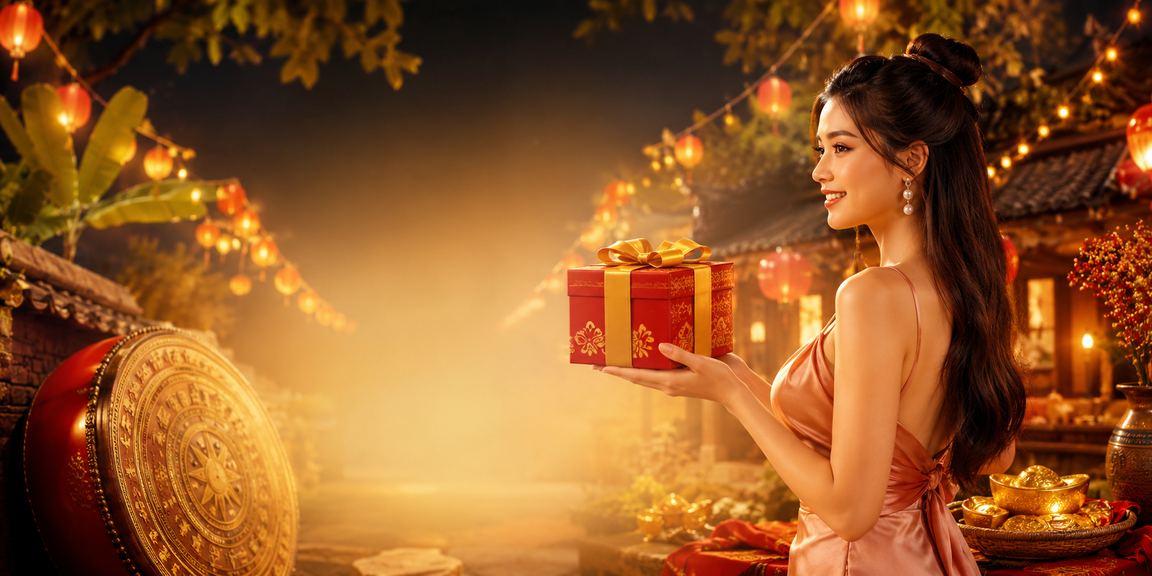 Cảnh chợ đêm Ninh Bình với ánh đèn rực rỡ và hoạt động giải trí casino